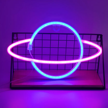 Space-Themed Neon Sign - Stylish Wall Art for Your Home or Bar
